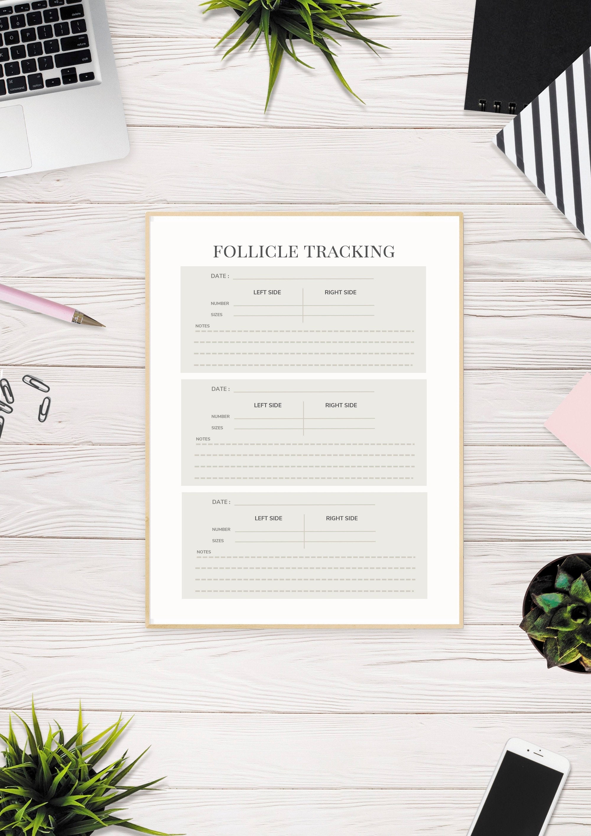 BYO PACKET Follicle Tracking Sheet for Iui/fertility - Etsy