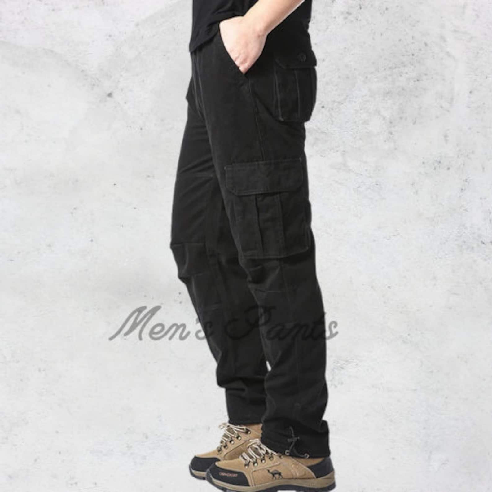 Overalls Men's Outdoor Casual Trousers Pure Cotton Straight Loose Multi-pocket Cargo Pant