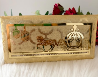 Gold Money Box design Card Envelopes Blessing Money Shagun Eidi Salami Sagan Money Gifts Gift Card Sleeve