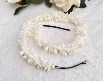Longe élastique pour cheveux florale parfumée au jasmin/Gajra/Mogra