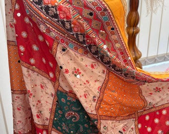 Nieuwe mooie handgemaakte borduurspiegelwerk Dupatta's / veelkleurige Dupatta Phulkari