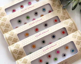 Indian Punjabi Bollywood traditional Fancy Bindi Packets Multicolour Diamonds