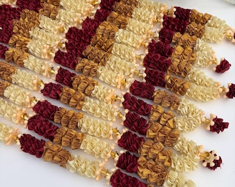 12/6 Floral Milni Haar, Beads Haar, Baarat Gift, Welcome Gift, Baraat Swagat Mala, Women's Mala, Hindu Wedding, Wedding Flower Milni Mala