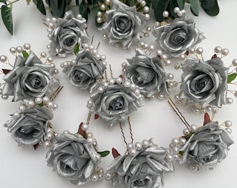 Indian Hair Flower ,Hair Pins, Bridal and Bridesmaid/Mogra/Gajra Hair Accessories Hair Roses