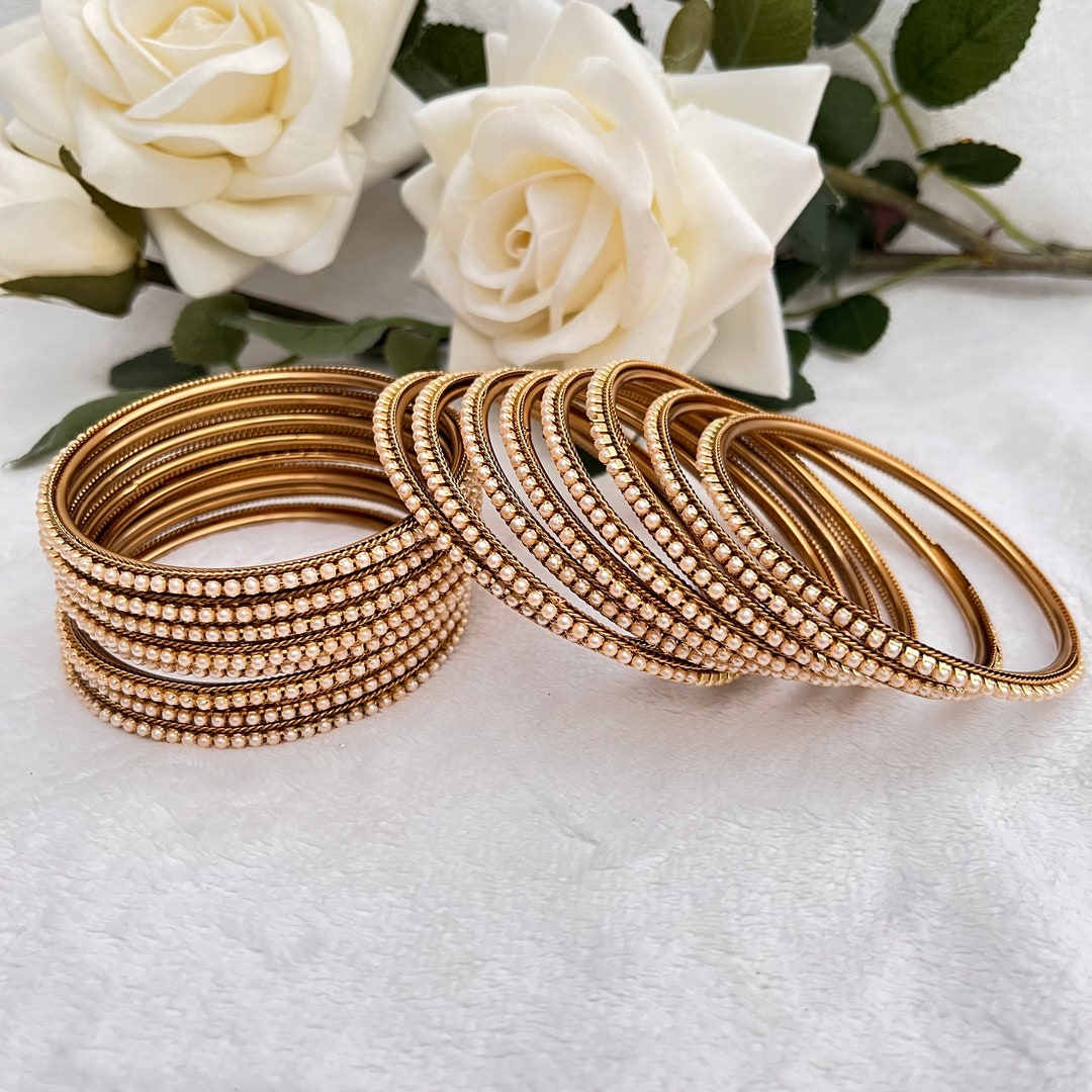 Gold/silver Bangles/traditional / Antique Gold Bangles Etsy UK