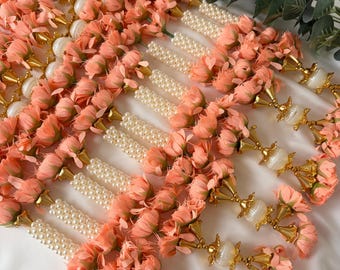 12/6 Floral Milni Haar, Beads Haar, Baarat Gift, Welcome Gift, Baraat Swagat Mala, Women's Mala, Hindu Wedding, Wedding Flower Milni Mala