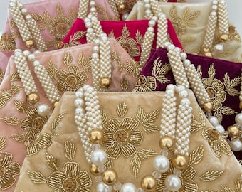 Ladies Clutch Bags, Embellished Handcrafted Clutch Bag, Indian Clutch, Evening Bags, Designer Purse, Potli Velvet Bags
