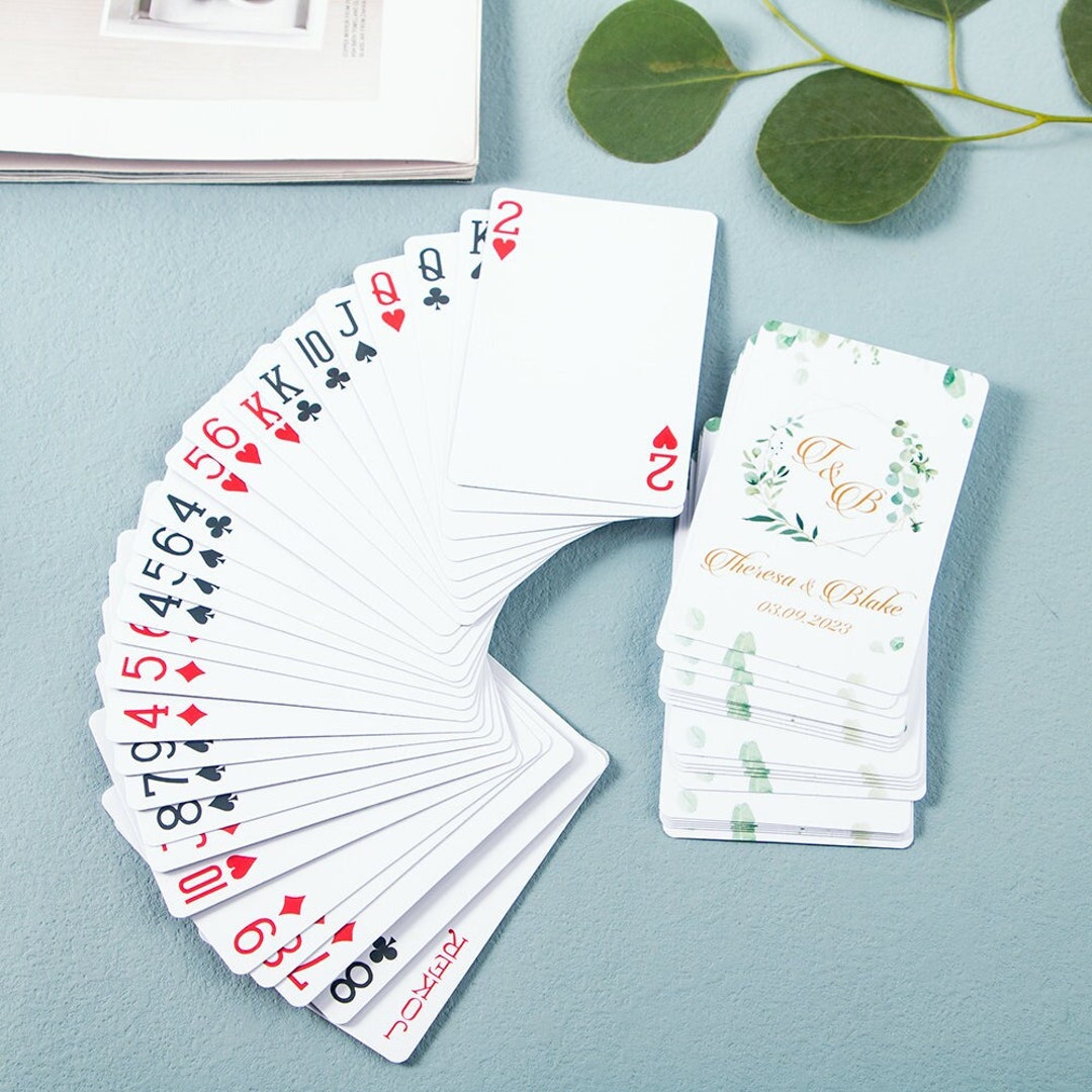 Custom Playing Cards Playing Card Guest Book Wedding Poker Etsy