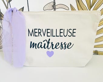 Personalized pouch | makeup bag | teacher gift | end of year gift | wonderful teacher | Christmas gift idea