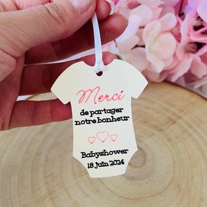 Etiquette personnalisée body pour babyshower | remerciement | cadeau | anniversaire , baptême, naissance