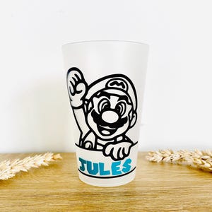 Taza personalizada con nombre | Mario Bross | Personaje de dibujos animados/Disney | Cumpleaños o bautizo