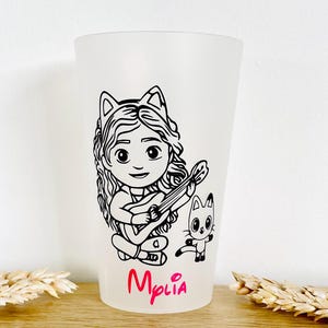 Personalized cup with first name | Gabby and the magic dollhouse | Gabby&#39;s dollhouse | cat | cartoon character | birthday or baptism