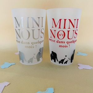 Mini bicchiere americano personalizzato | festa del bambino | rivelazione del sesso | festa del bambino | annuncio di gravidanza