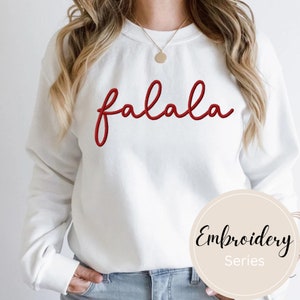 Bordado Falala Sudadera / ropa /sudadera / regalo / ropa navideña / sudadera / Regalos para ella / sudadera con capucha /tendencias / navidad