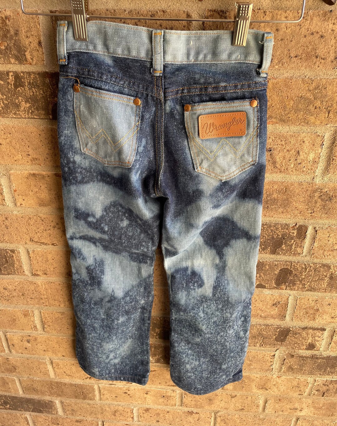 Bleached WRANGLER Kid's Jeans 6 Regular Etsy
