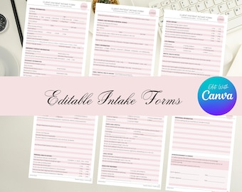 Mental Health Clinic Intake Form Template: Editable Integrative Wellness PDF