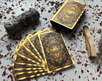 Hochwertiges Goldenes Tarotkarten Deck "EYE OF PROVIDENCE"