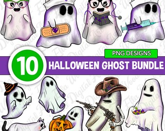 Halloween spook PNG-bundel, sublimatieontwerp (digitale download)