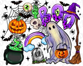 Cute Halloween png sublimation design download, Halloween ghost png, Happy Halloween png, spooky vibes png, sublimate designs download