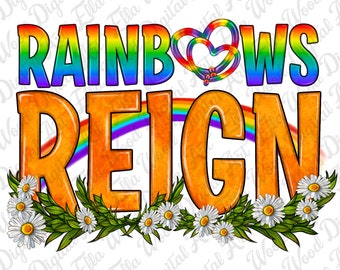 Regenbogen-Pride-PNG, LGBTQ+-Sublimationsdesign (Digitaler Download)