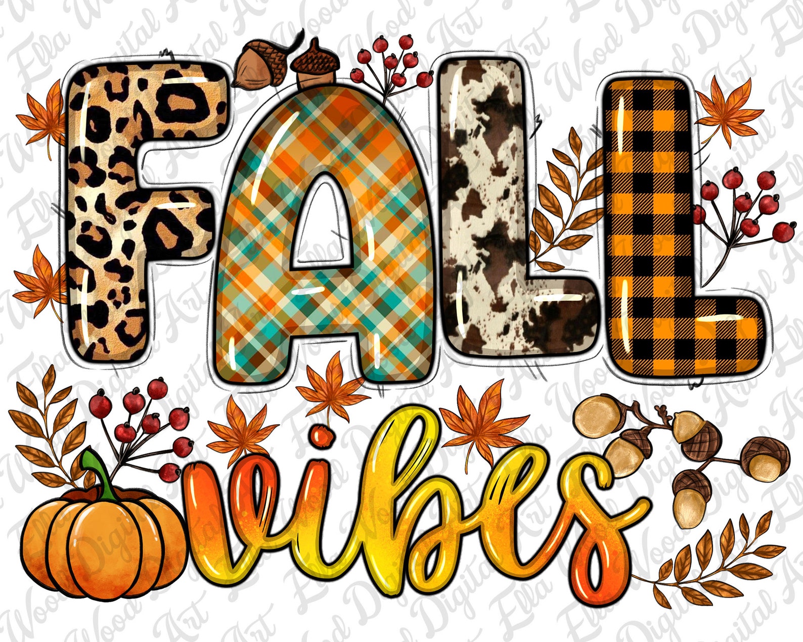 Fall Vibes Png Sublimation Design Download, Hello Fall Png, Autumn Png ...