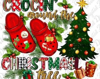 Crocin' around the Christmas tree png sublimation design download, Merry Christmas png, Christmas png, Nurse png, sublimate designs download