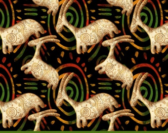 アフリカの民族動物のシームレスなパターンのデジタル ペーパー、アフリカのデジタル シームレスなパターン png、シームレスなパターン png、印刷可能なスクラップブック用紙