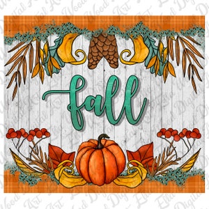 Fall 20 Oz Skinny Tumbler Bundle V2 Png, Autumn Tumbler Wrap Png, Fall ...