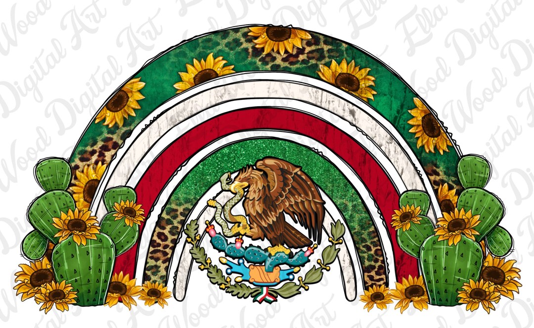 Mexican Raspberry Rainbow Mexican Flag Rainbow Png Sublimation Design Download,mexico Png ...