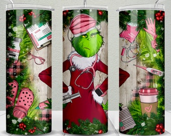 Weihnachten Charakter Krankenschwester 20 Unzen dünner Becher png, Becher wickeln png, Weihnachten png, 20 Unzen Becher Designs, Weihnachtsbecher png herunterladen