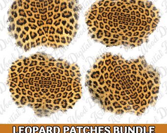 Leopard patches bundle png sublimation design download, western patterns png, patches bundle png, sublimate designs download