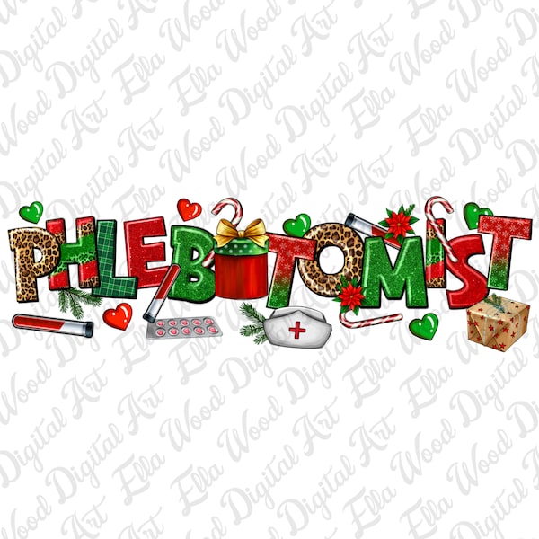 Phlebotomist Christmas png sublimation design download, Merry Christmas png, western Phlebotomist png, sublimate designs download