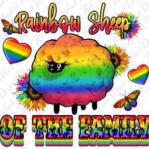 Rainbow sheep of the family png sublimation design download, Pride png, LGBTQ+ png, love is love png, human rights png, sublimate download
