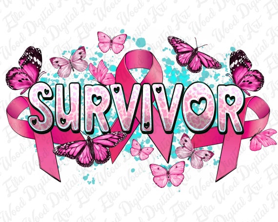 Cancer survivor png sublimation design download, Cancer Awareness png, fight Cancer png, Awareness ribbon png, sublimate designs download