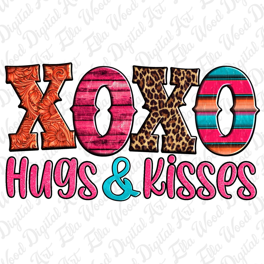 Xoxo Hugs and Kisses Png Sublimation Design Download, Happy Valentine's ...