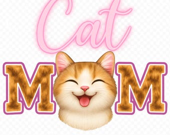 Descarga de diseño de sublimación PNG de mamá gata, PNG de gato lindo, PNG de animal, PNG de gato, PNG de mamá perro, descarga de diseños sublimados
