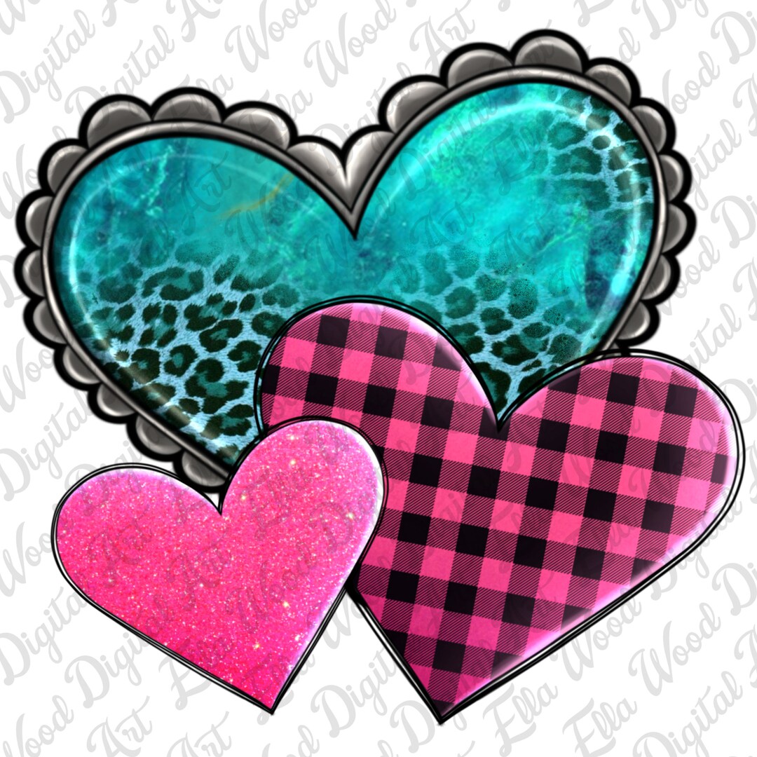 Valentine's Day Hearts Png Sublimation Design Download, Happy Valentine ...