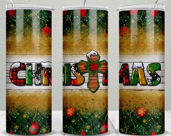 Weihnachten mit Kreuz 20 Unzen dünner Becher png, Weihnachten Becher wickeln png, Weihnachten 20 Unzen Becher Designs, Becher png download