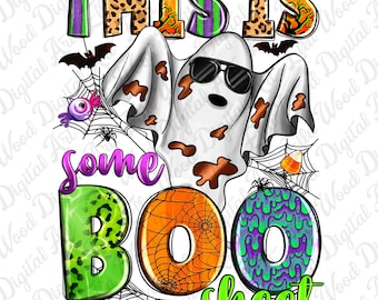 Funny Halloween Ghost PNG, Spooky Vibes Sublimation Design, Digital Download
