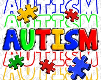 Autism Autism Autism png sublimation design download, Autism Awareness png, Autism puzzle pieces png, sublimate designs download