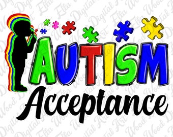 Autisme acceptatie png sublimatie ontwerp download, Autisme bewustzijn png, Autisme puzzelstukjes png, sublimatie ontwerpen downloaden