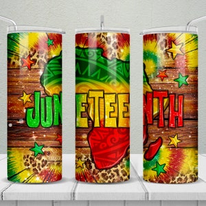 Juneteenth Afrika kaart 20 oz magere tuimelaar png, Juneteenth tuimelaar wrap png, 20 oz tuimelaar ontwerpen, zwarte geschiedenis png, tuimelaar png download