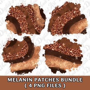 May include: Four digital paper designs featuring a brown and gold abstract pattern with leopard print accents. The designs are perfect for creating digital scrapbook pages, backgrounds, or other digital crafts.