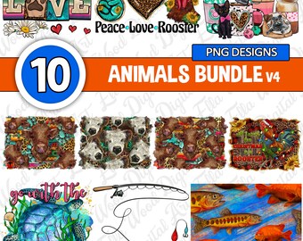 動物バンドル V4 png 昇華デザインのダウンロード、手描きの動物 png、かわいい動物 png、動物 png、昇華デザインのダウンロード
