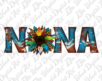 Nana cowhide sunflower png sublimation design download, sunflower png, nana png, nana love png, western nana png, sublimate designs download