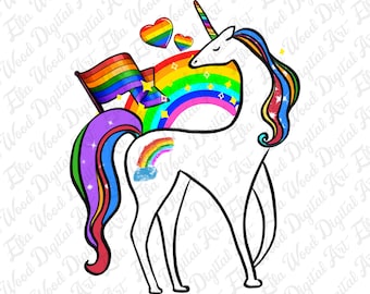 Unicorn pride png sublimation design download, Pride png, LGBTQ+ png, love is love png, human rights png, sublimate designs download