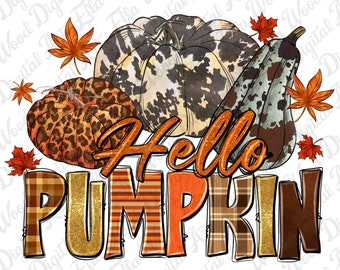 Hello pumpkin png sublimation design download, Hello Fall png, Autumn png, Fall png, Fall pumpkin png, sublimate designs download
