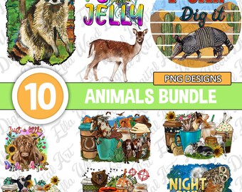 動物バンドル png 昇華デザインのダウンロード、手描きの動物 png、かわいい動物 png、動物 png、昇華デザインのダウンロード
