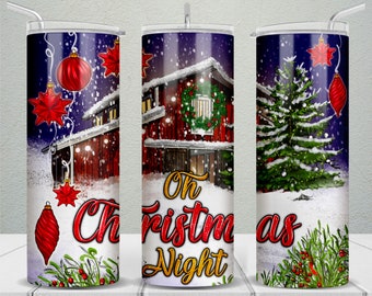 Weihnachtsbecher-Design (PNG), 20oz Skinny Tumbler Design (Digitaler Download)