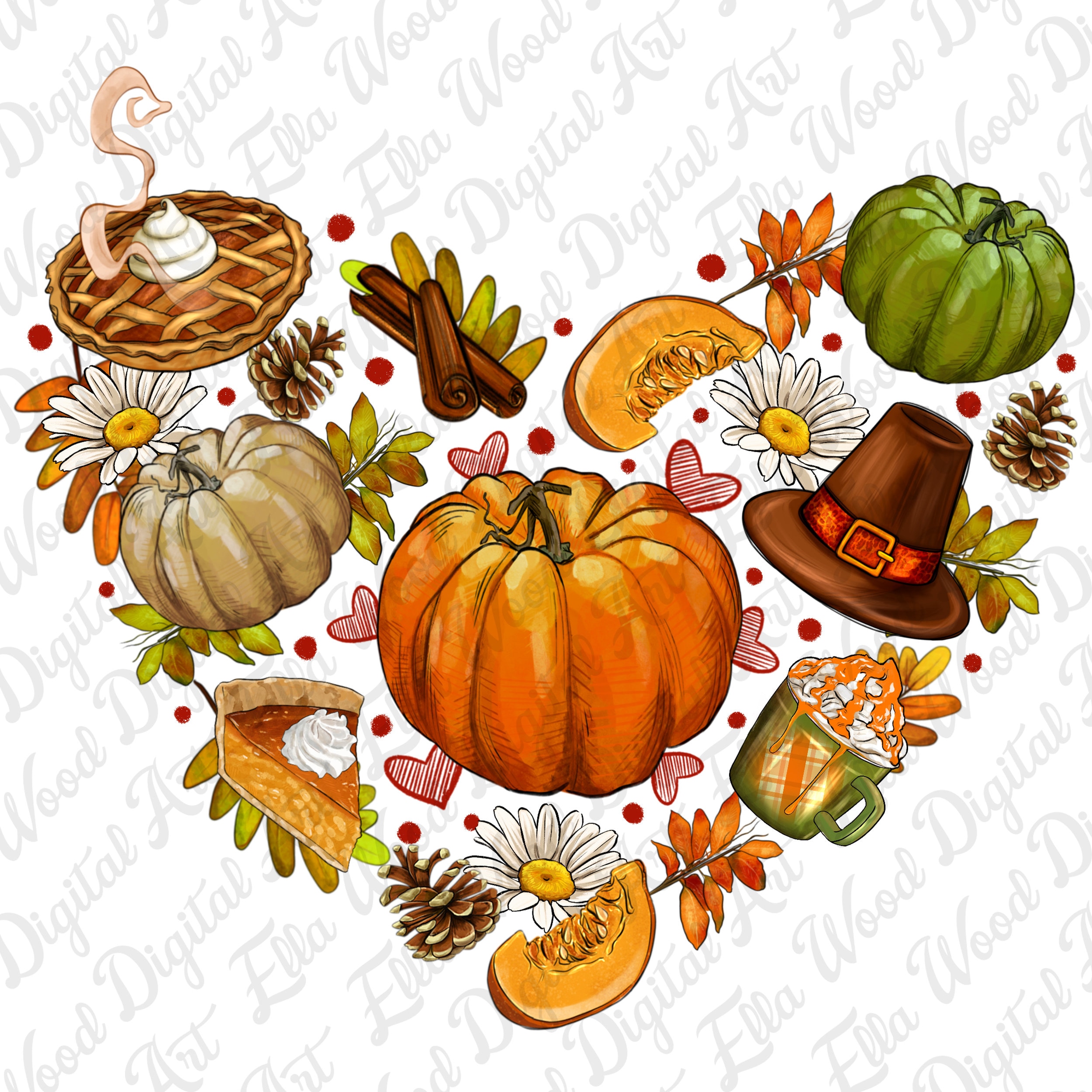 Love Fall Heart Png Sublimation Design Download, Hello Fall Png, Autumn ...